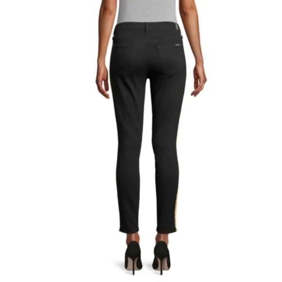 7 For All Mankind Ankle Glitter Stripe Jeans (NWT) - Picture 3 of 6